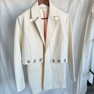 GREY LAB Cream Blazer with Silver Details